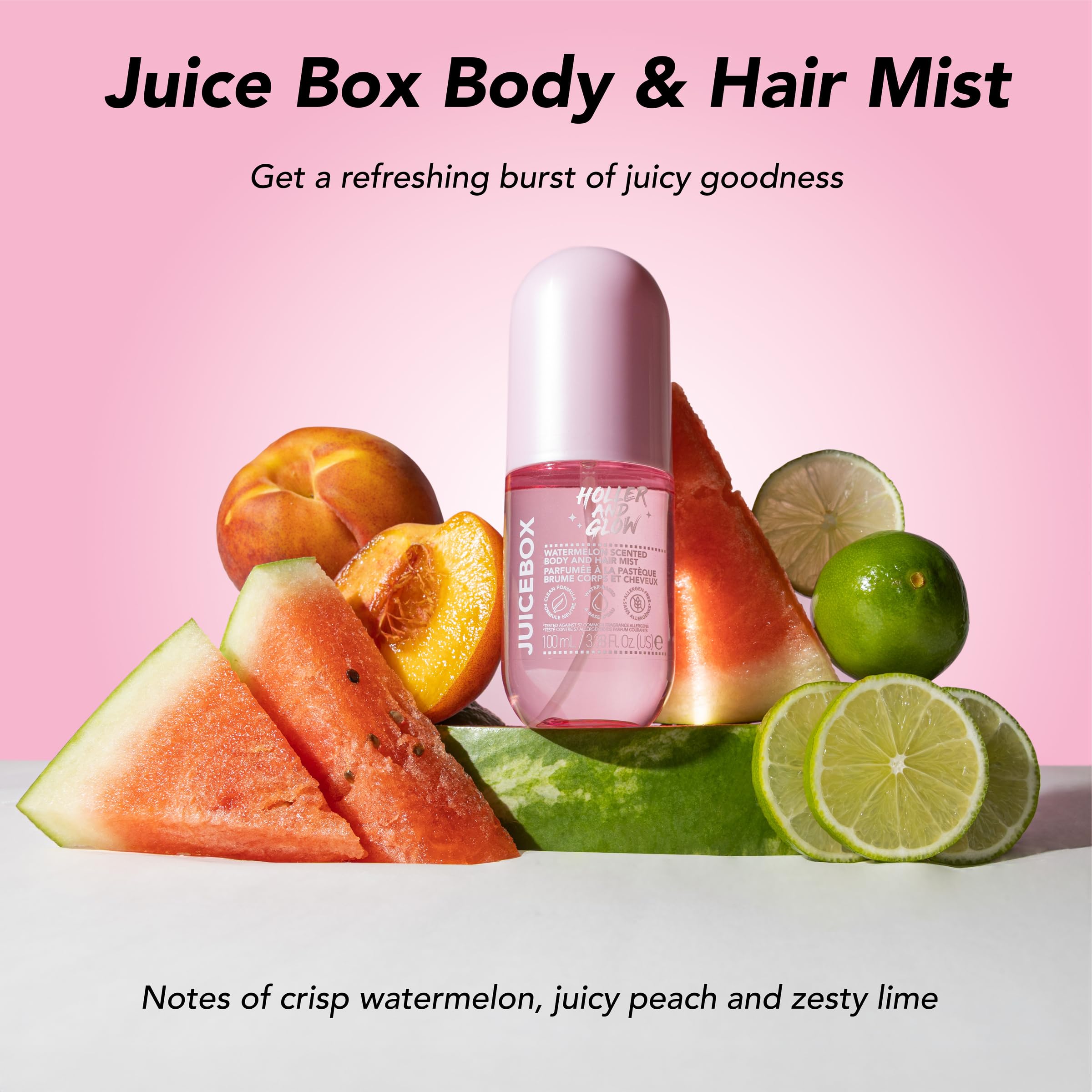 Close-up of water-based formula highlighting its clean, allergen-free profile.