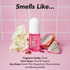 Holler & Glow Bondi Blush nozzle spray captured mid-application for quick refresh
