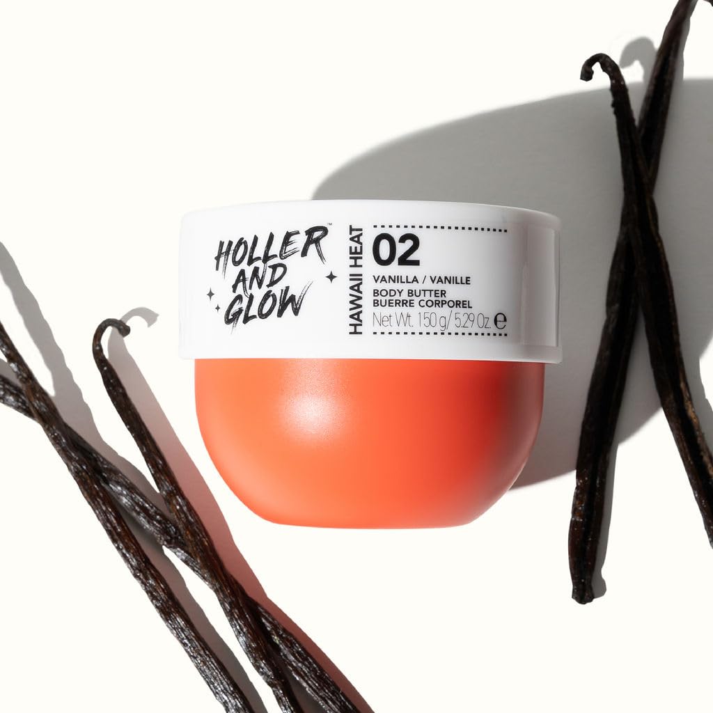 Holler & Glow Hawaii Heat fragrance notes vanilla peony amber close-up