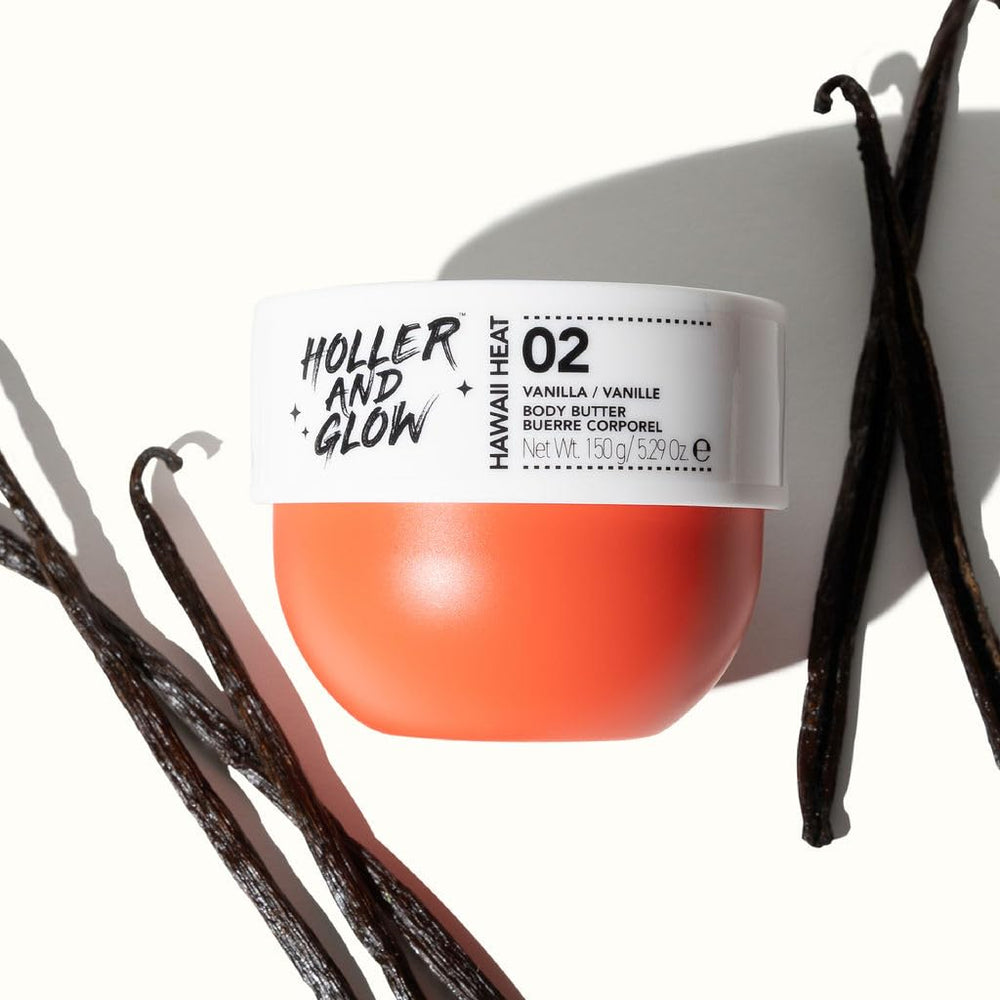 Holler & Glow Hawaii Heat fragrance notes vanilla peony amber close-up