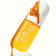 Holler & Glow Miami Wave bottle with coconut focal point.