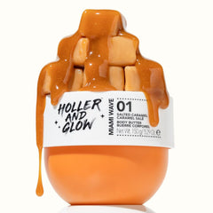 Holler & Glow Miami Wave coconut texture detail nourishes dry skin.