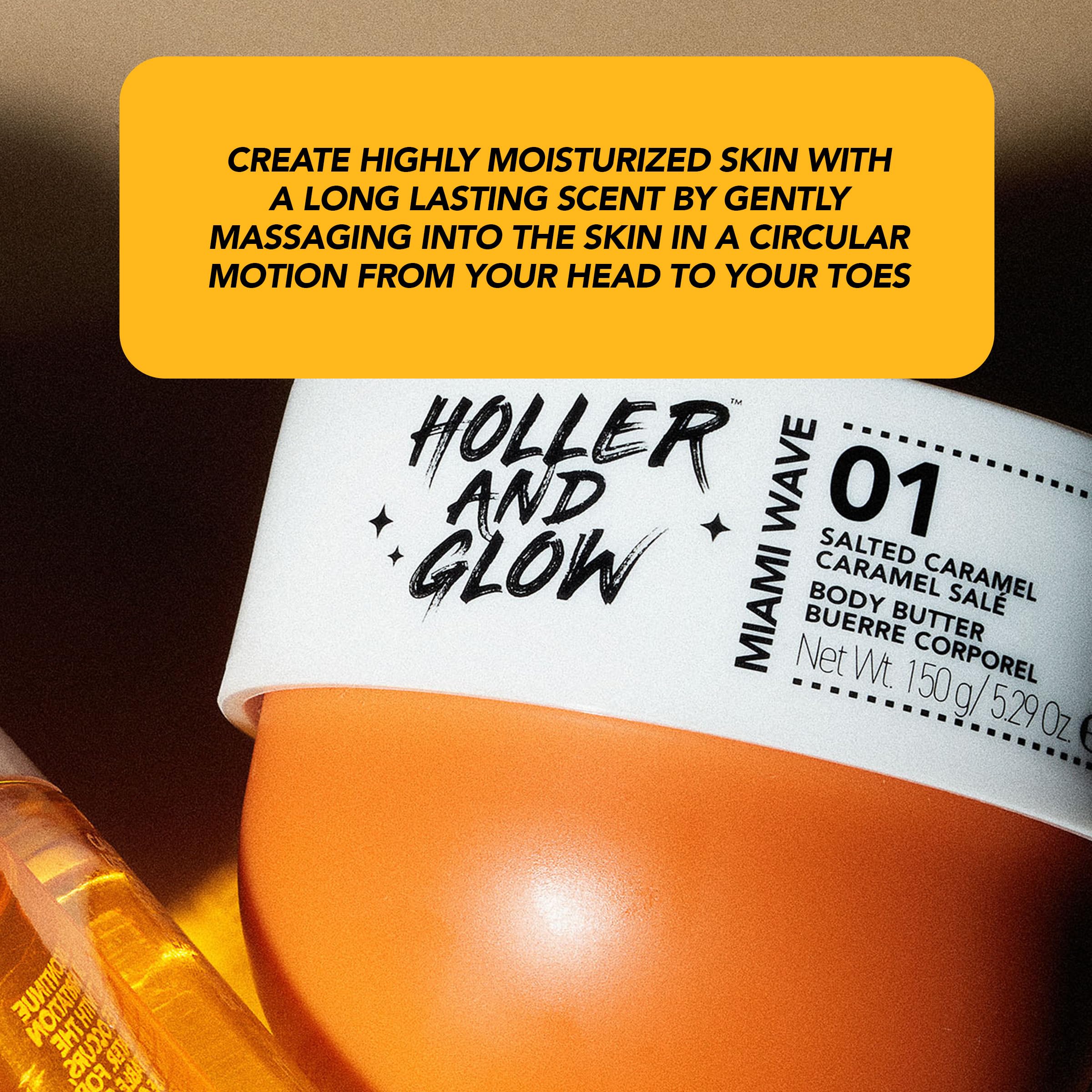 Gift-ready Holler & Glow Miami Wave packaging on display.
