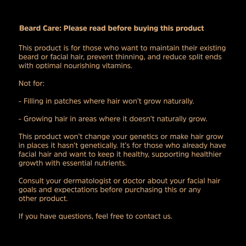 Alpha Beard Growth Vitamins dosing shot illustrating two-capsule daily routine