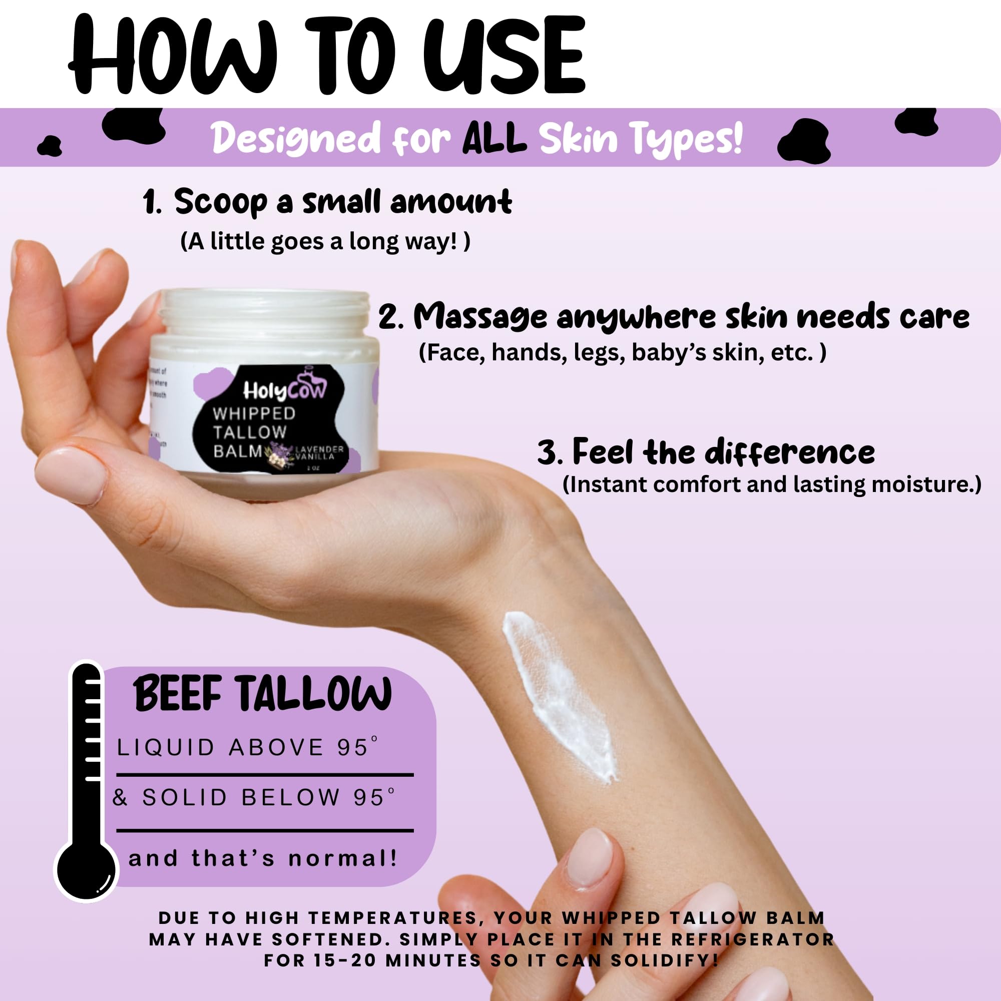HolyCow balm for baby care, gentle on sensitive skin.