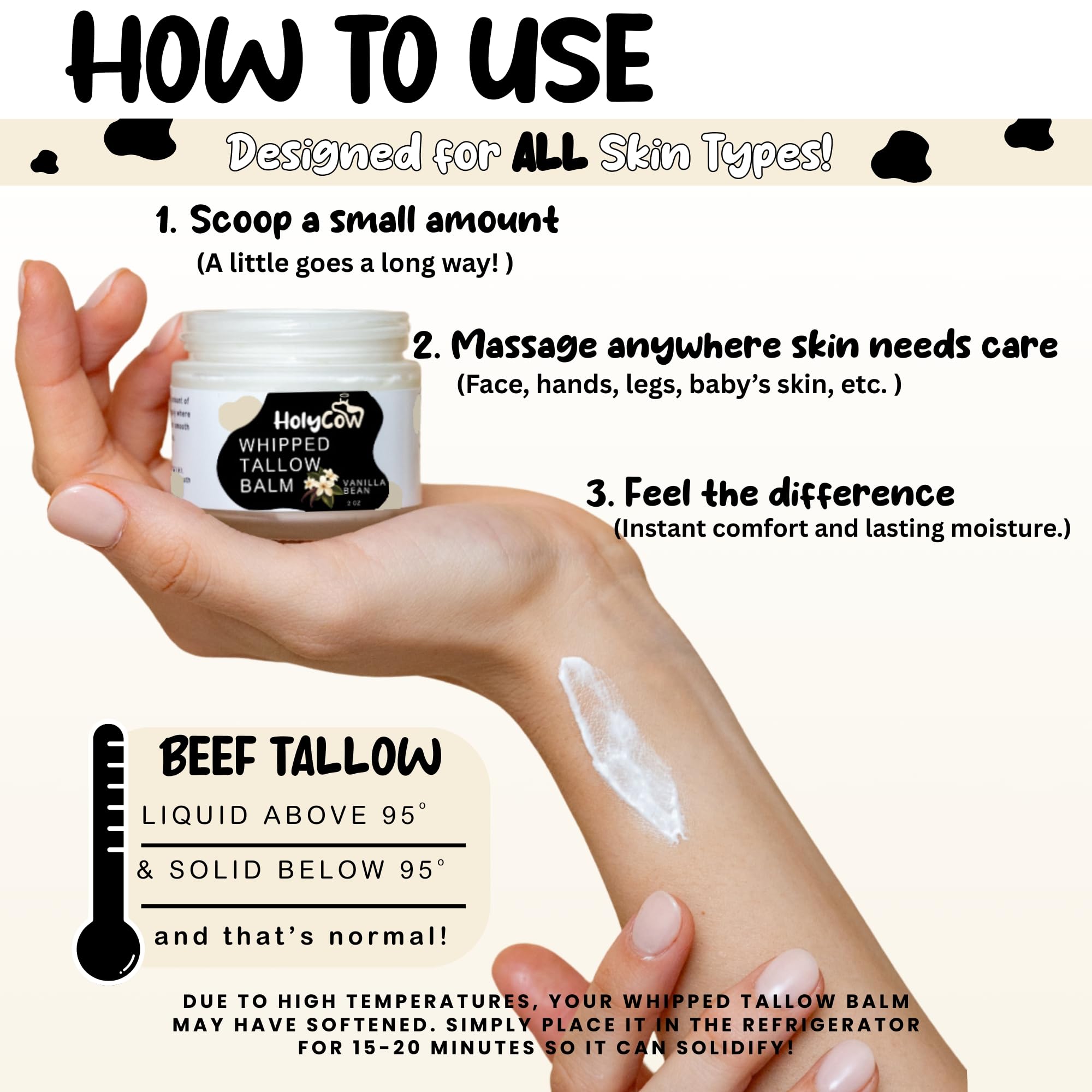 HolyCow baby skin care with gentle tallow balm