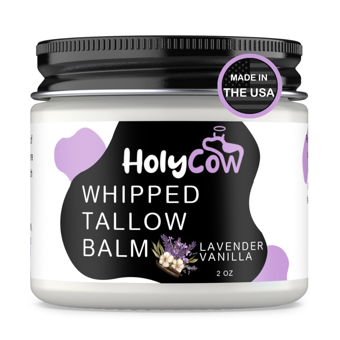 HolyCow organic jojoba oil with lavender and rose for skin nourishment.