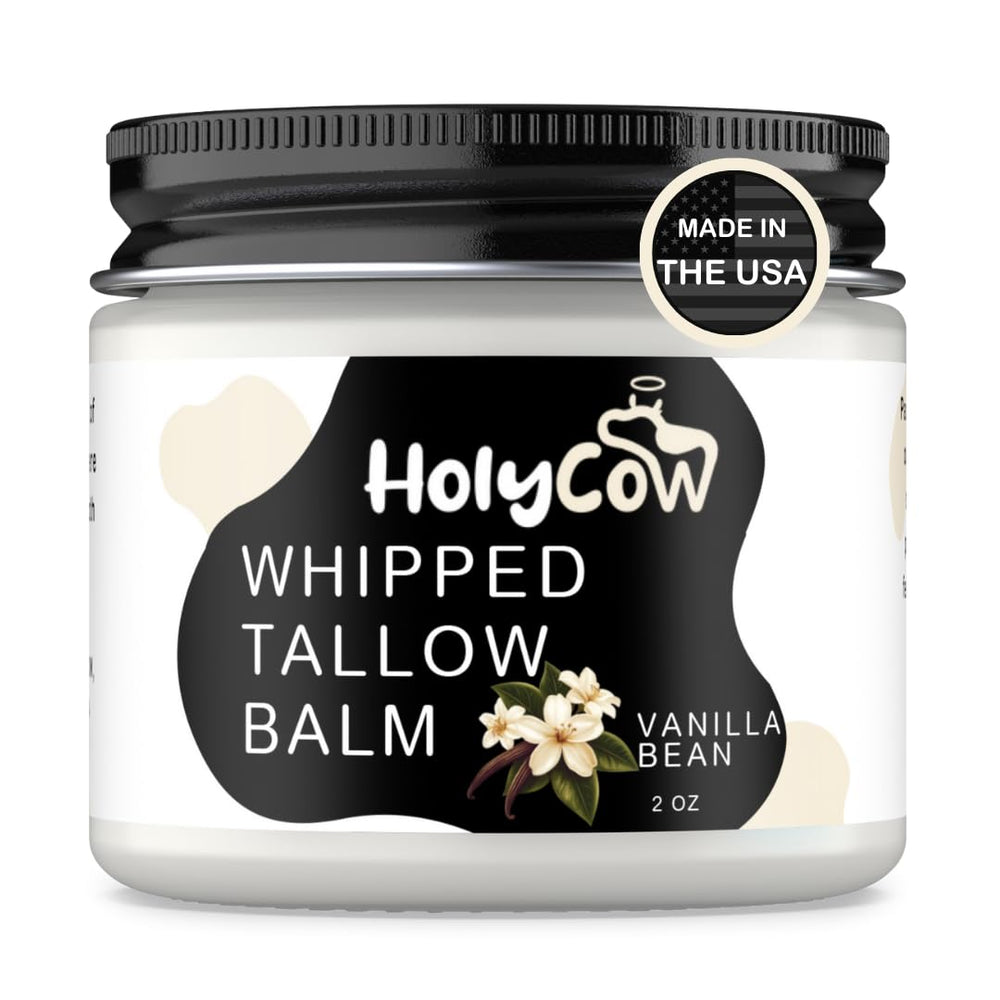 HolyCow unscented tallow balm with lavender and rose notes