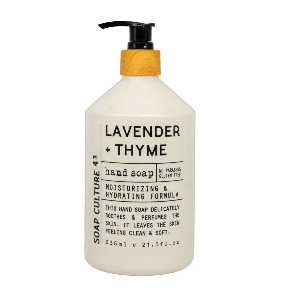 Home & Body Company Soap Culture 41 Lavender Thyme bottle for calming hand care