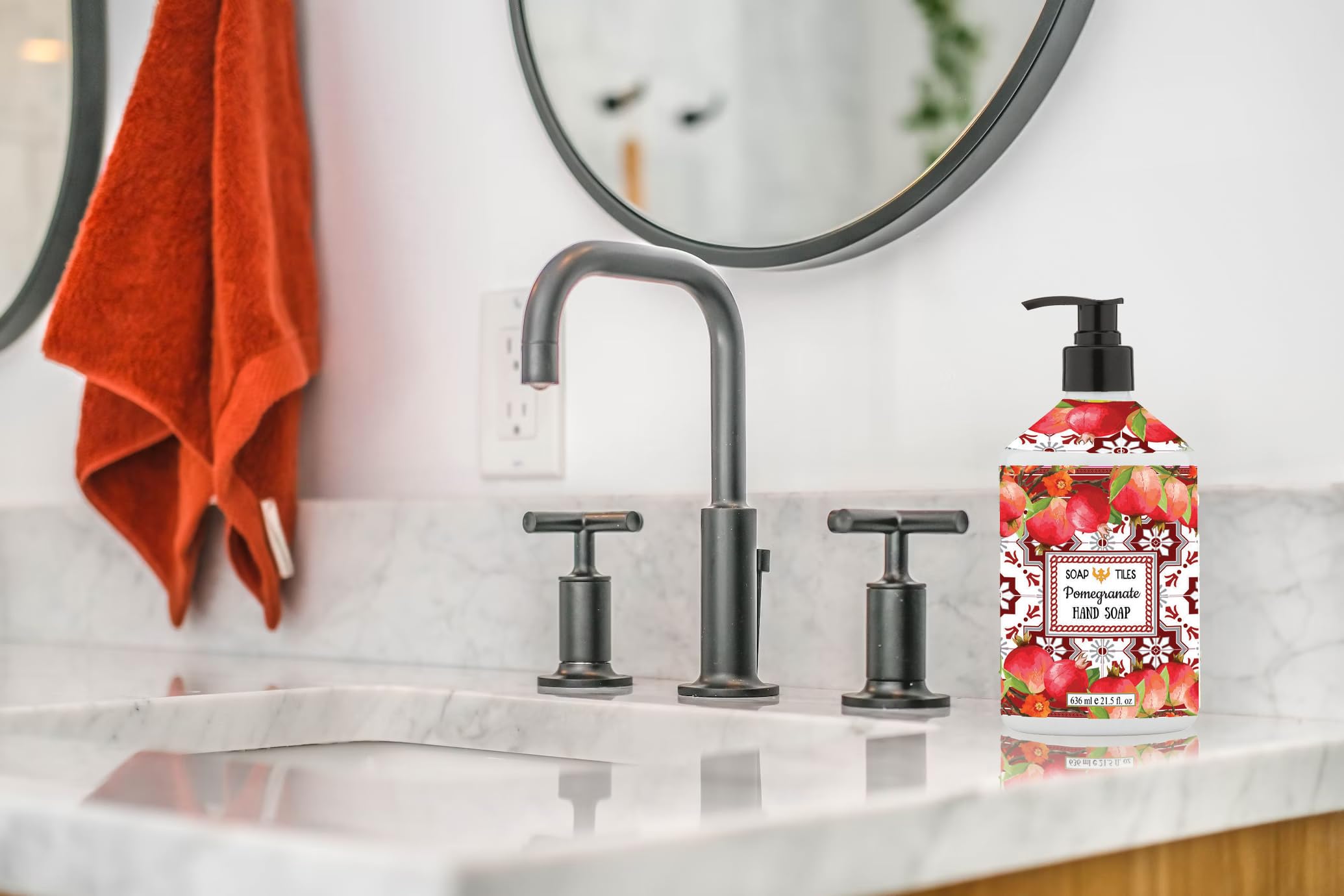 Home & Body Company Meyer Lemon hand soap bottle pump for bright fragrance and nourishing lather