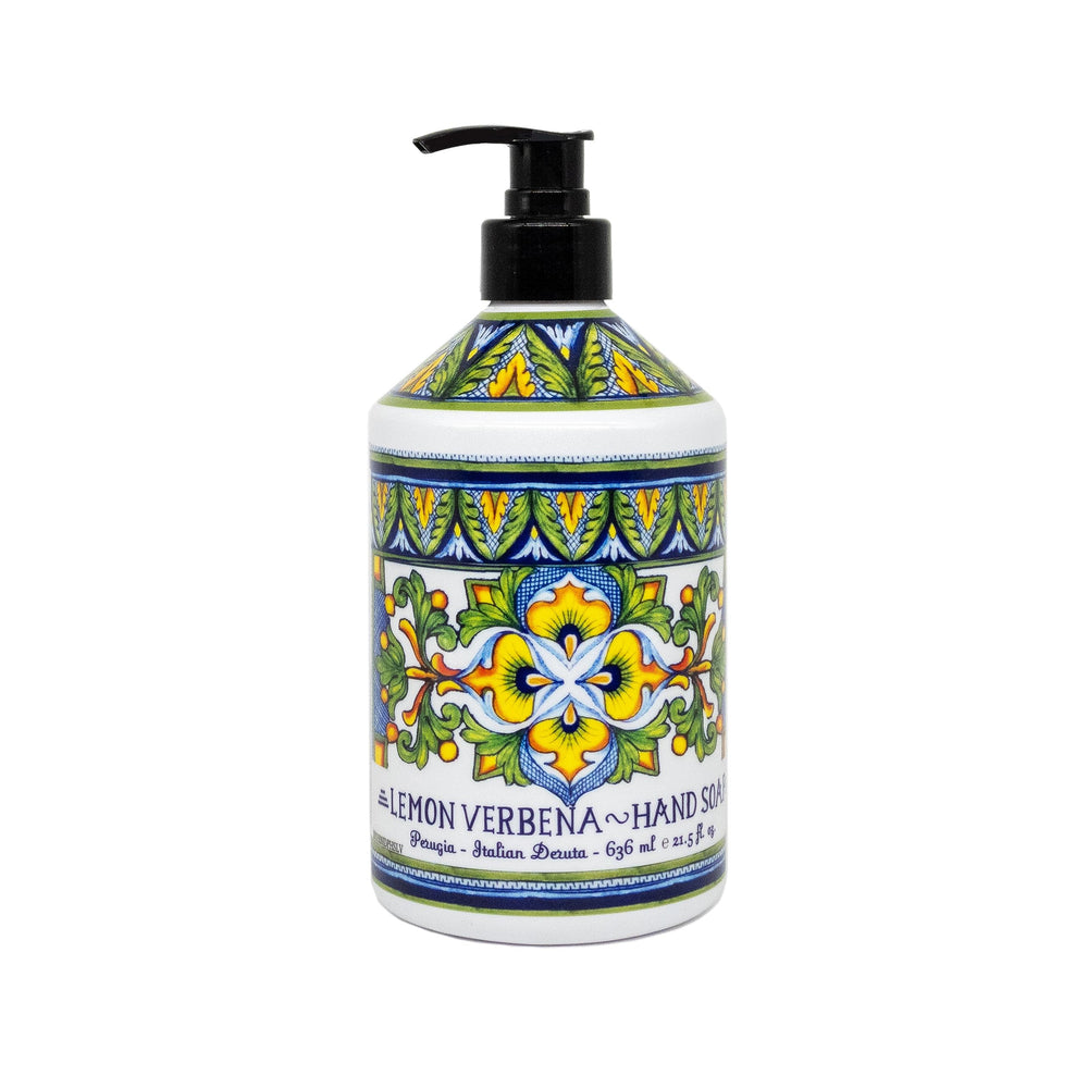 Home & Body Company Perugia Deruta Olive Thyme bottle blends earthy scent with nourishing bubbles