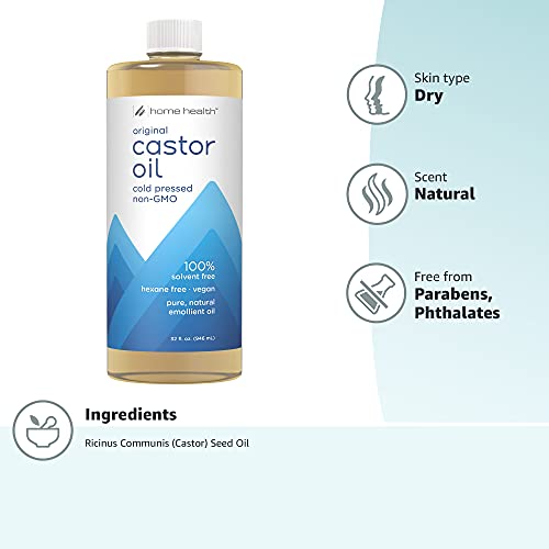 Relaxing skin and hair care routine with Home Health Castor Oil.