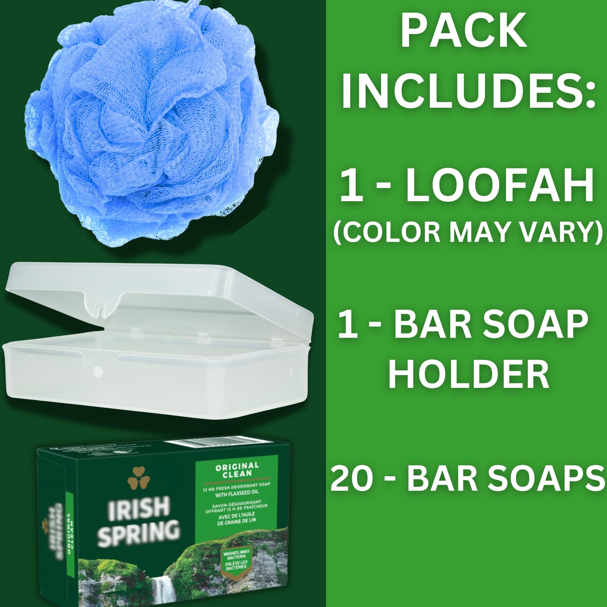Soporte para jabón Irish Spring Original Clean mantiene las barras ordenadas.