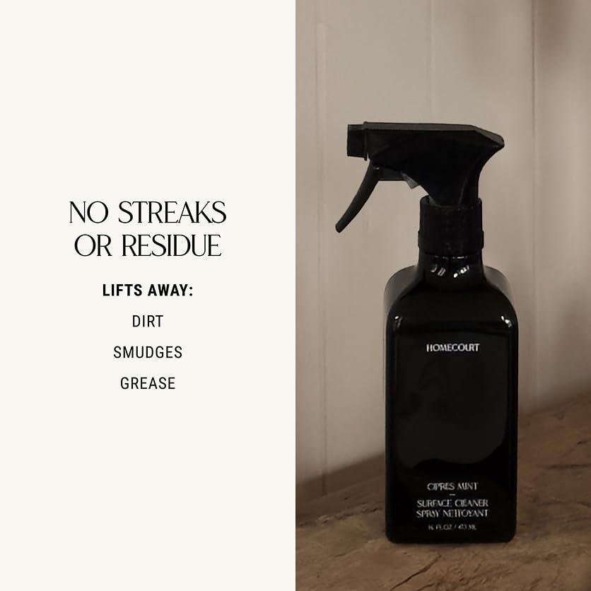Homecourt Cece cleaner spray in action on a surface.