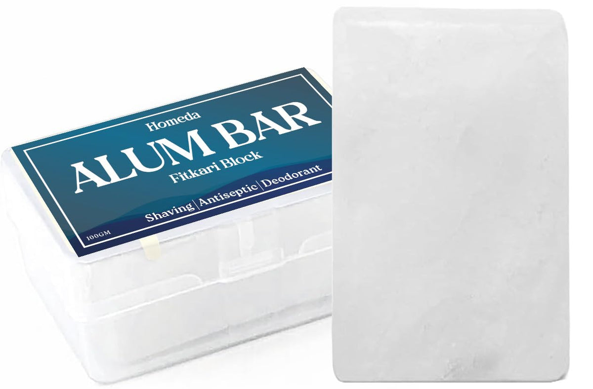Homeda Alum Block shaving-stone showing smooth mineral glide for a close shave