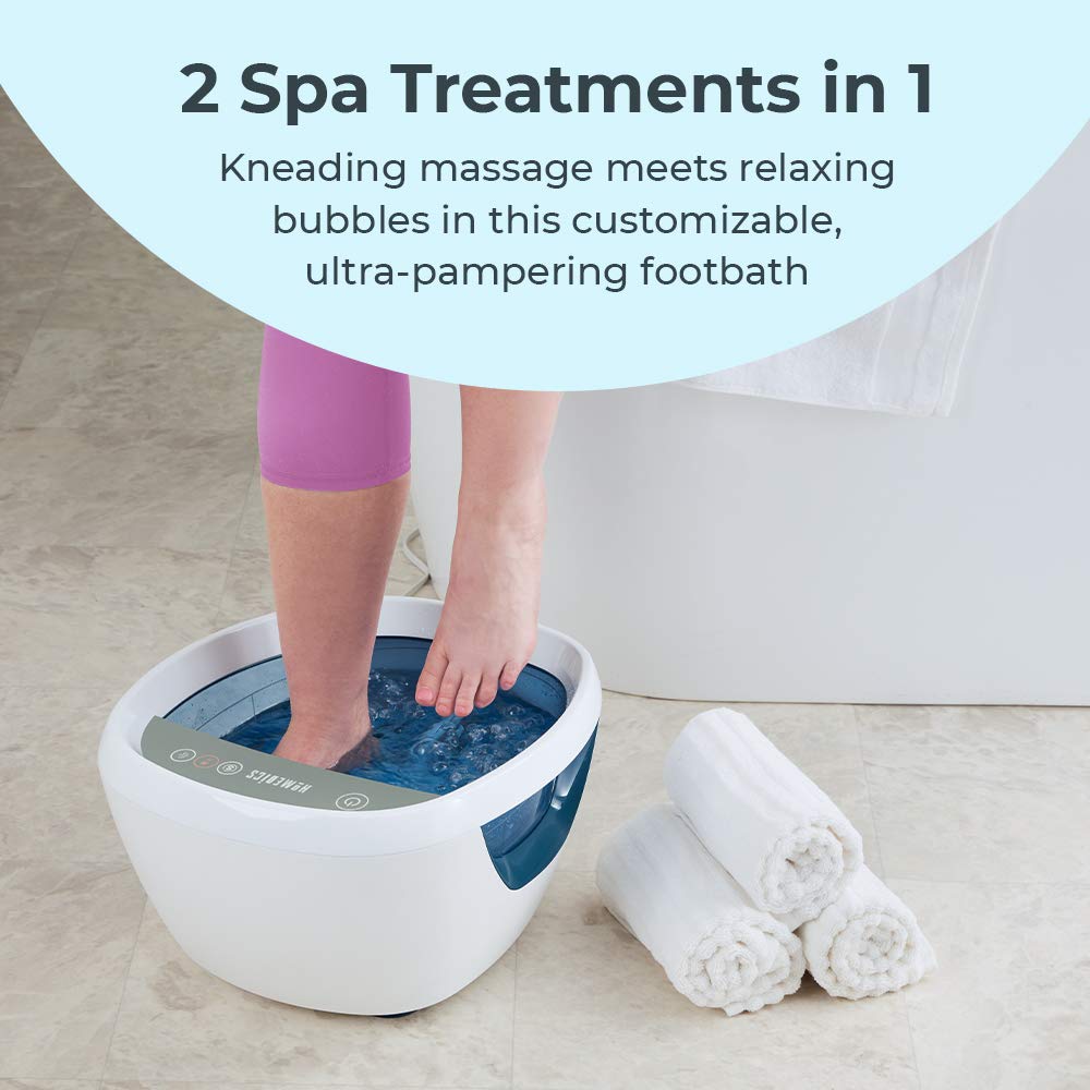 HoMedics foot spa massager delivers deep kneading on tired soles.