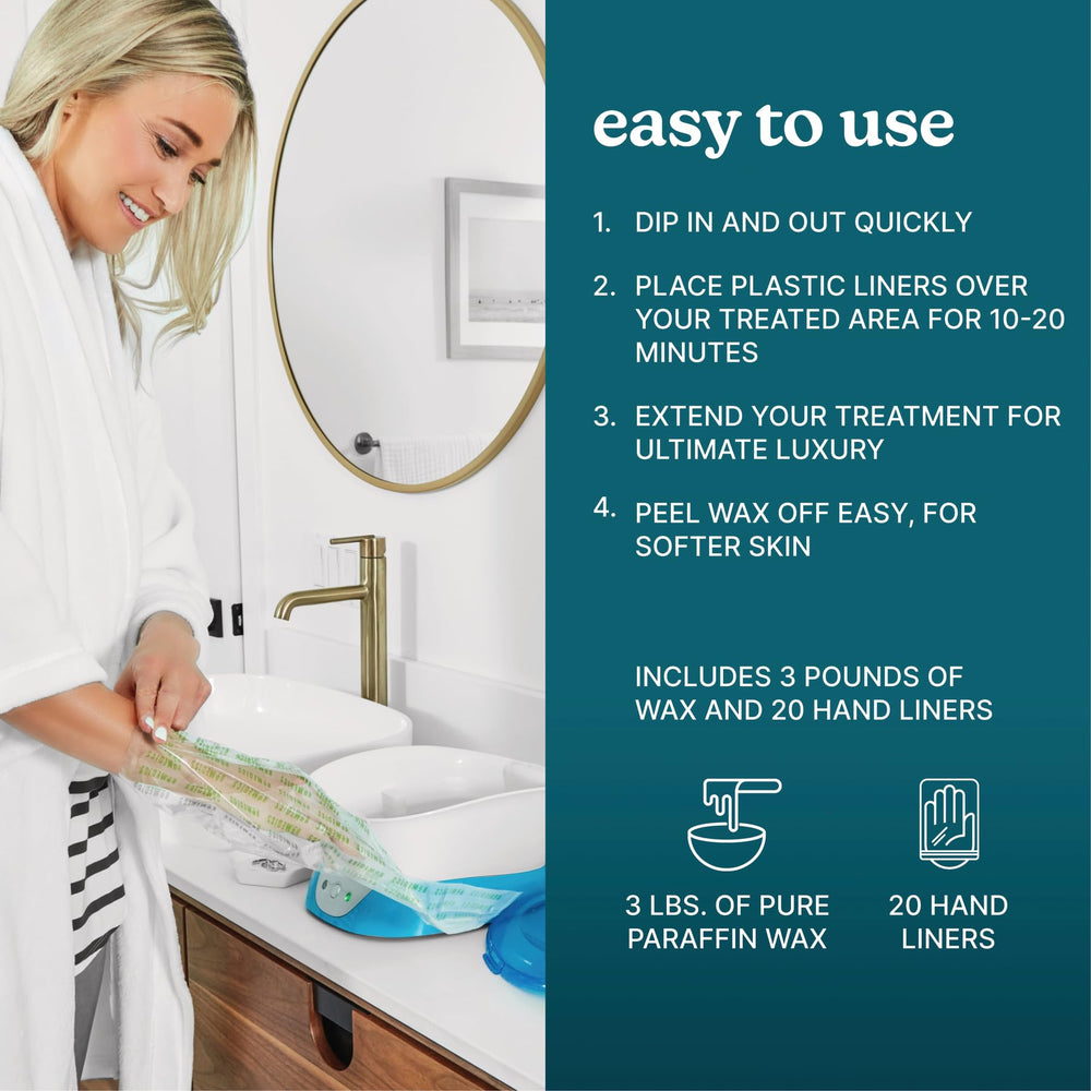 Homedics ParaSpa 20 hand liners enable multiple hygienic treatments.