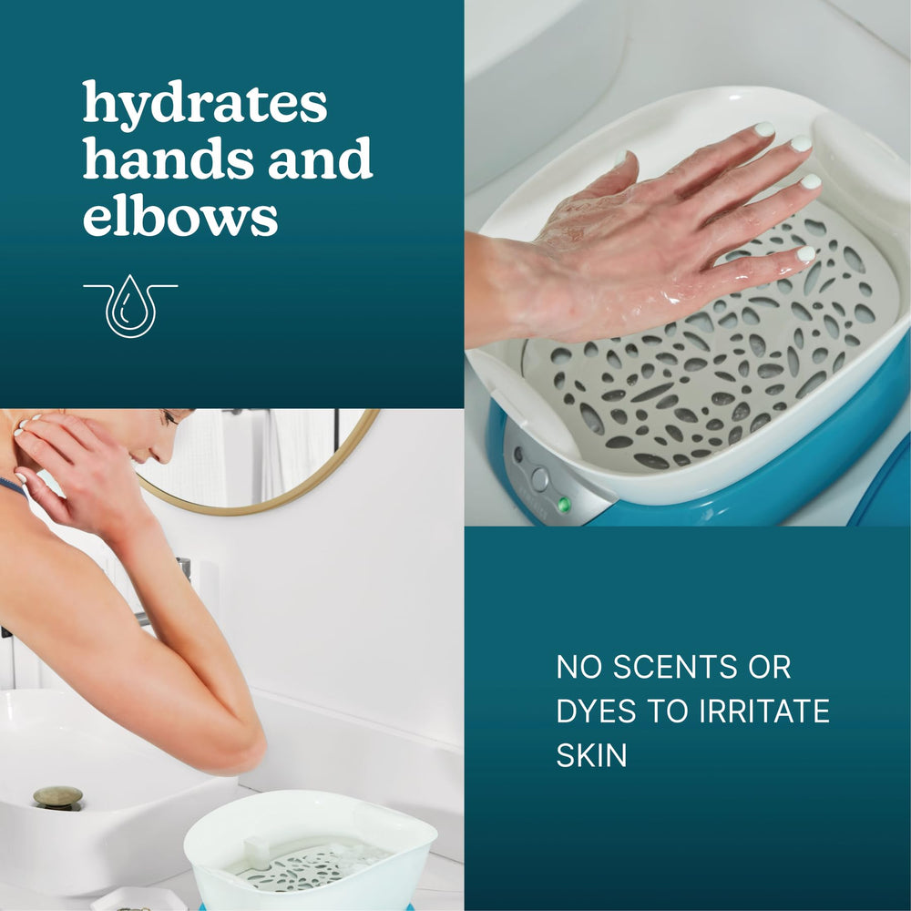 Homedics ParaSpa hand dipping for a hydrating spa-like treatment.