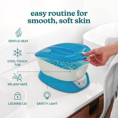 Homedics ParaSpa paraffin wax kit with 3 pounds for long-lasting use.