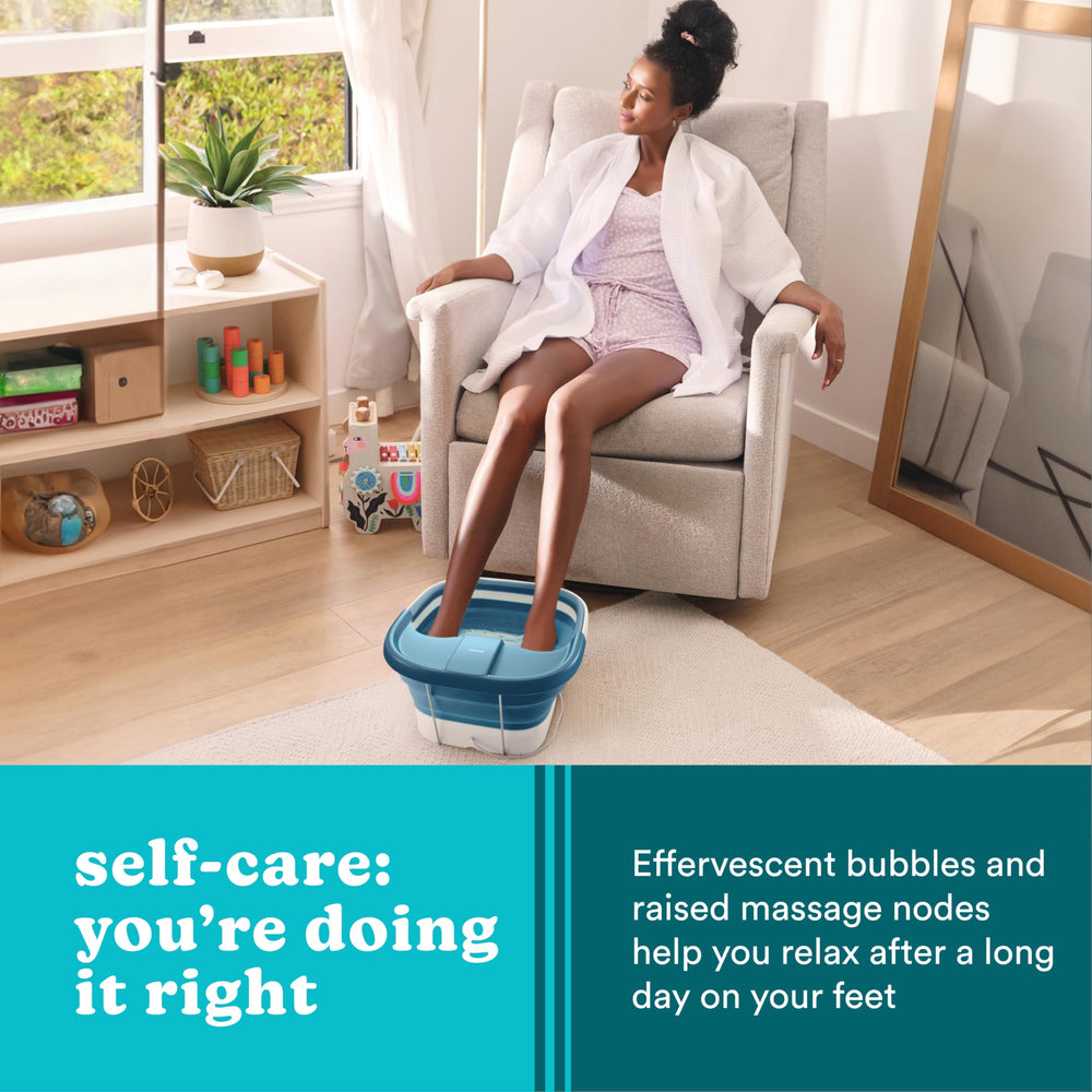 Homedics Smart Space Bubble Mate supports efficient, longer soaks.