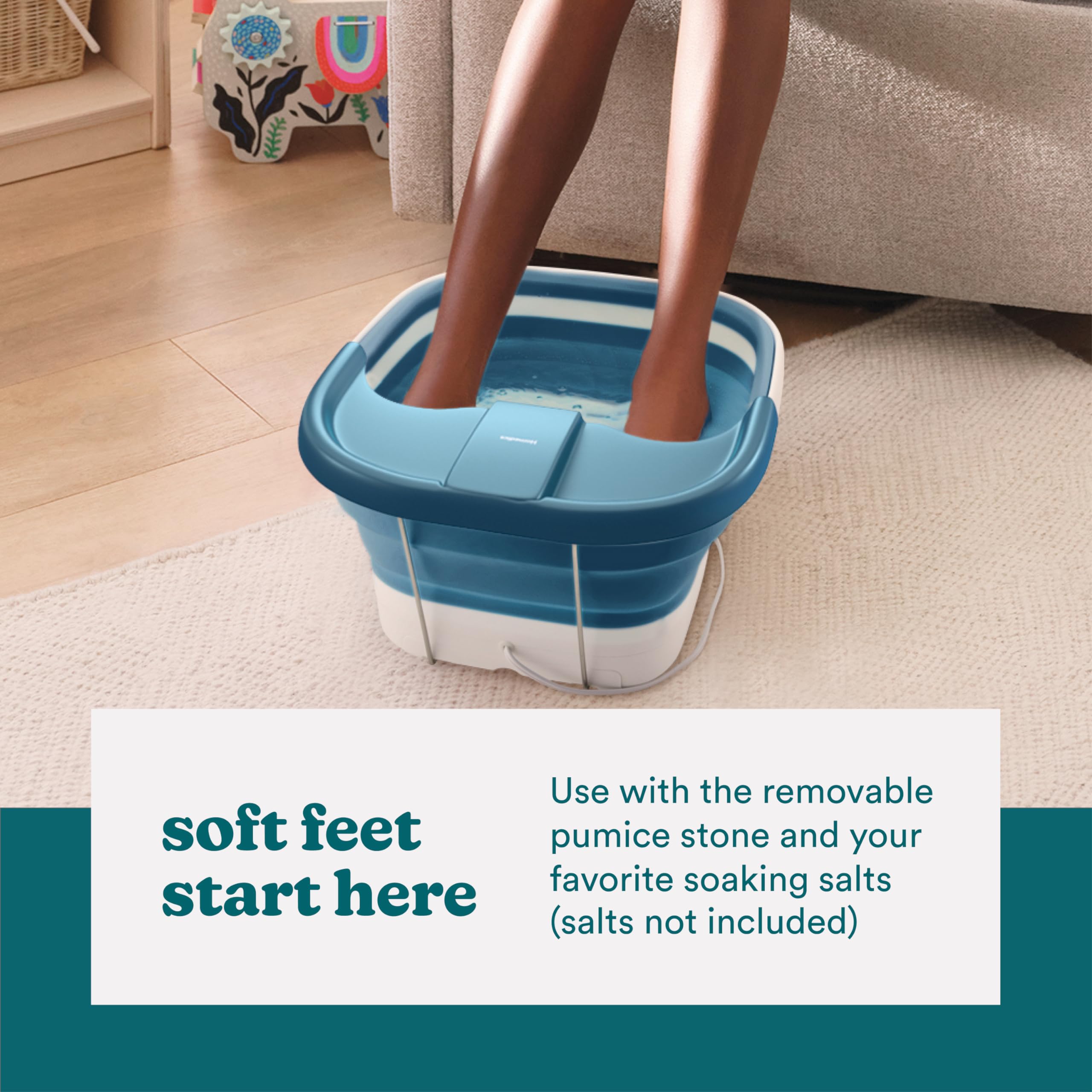 Homedics Smart Space Bubble Mate stores neatly in small spaces.