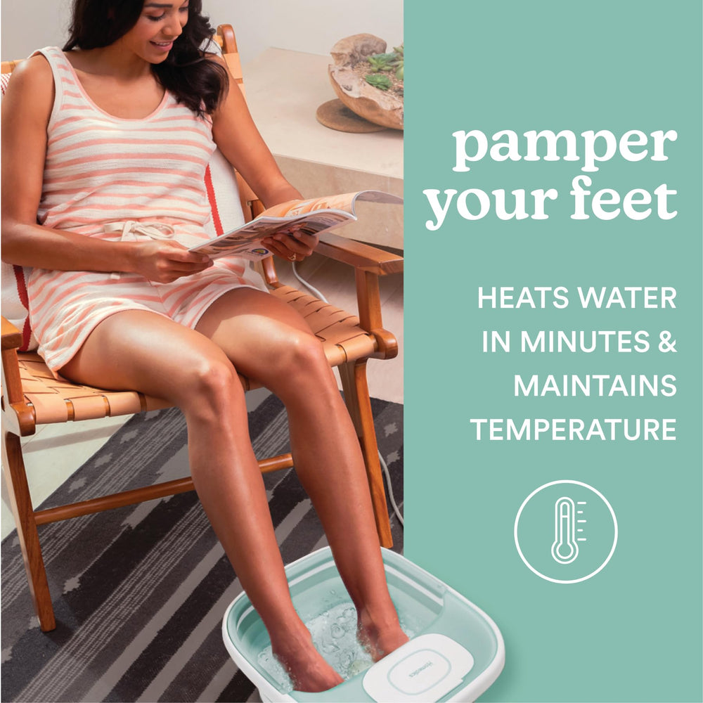 HoMedics Smart Space Elite Footbath carry handle for easy transport.