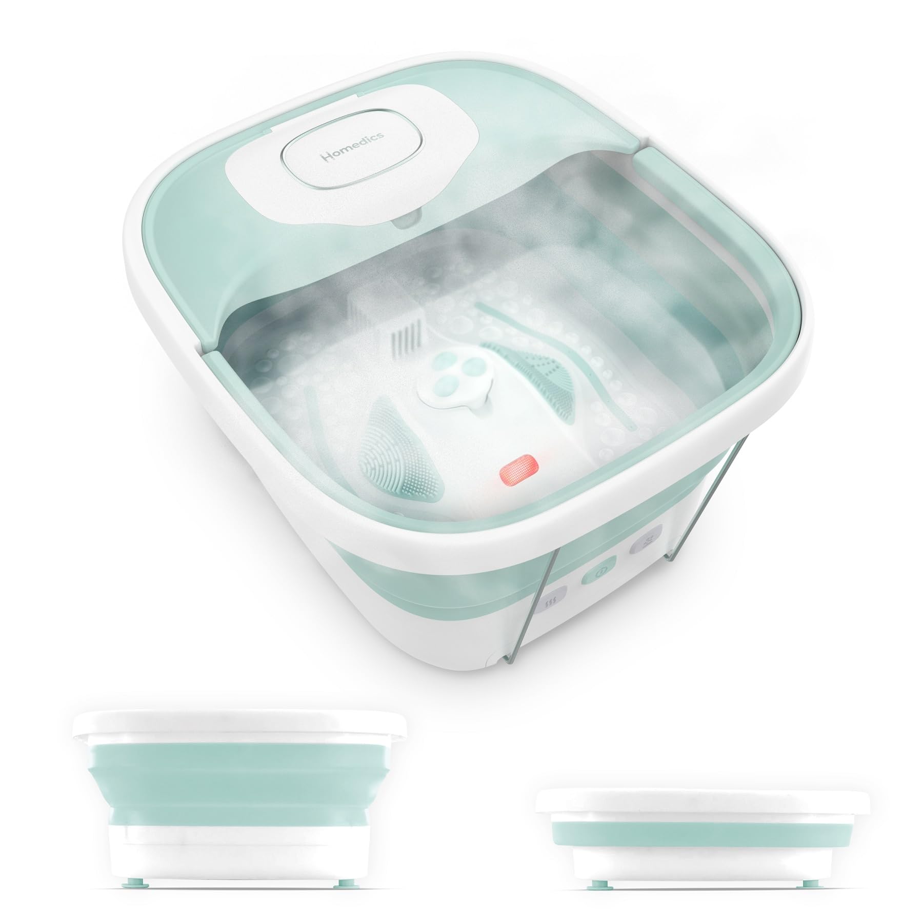 HoMedics Smart Space Elite Footbath collapsible design for compact storage after use.