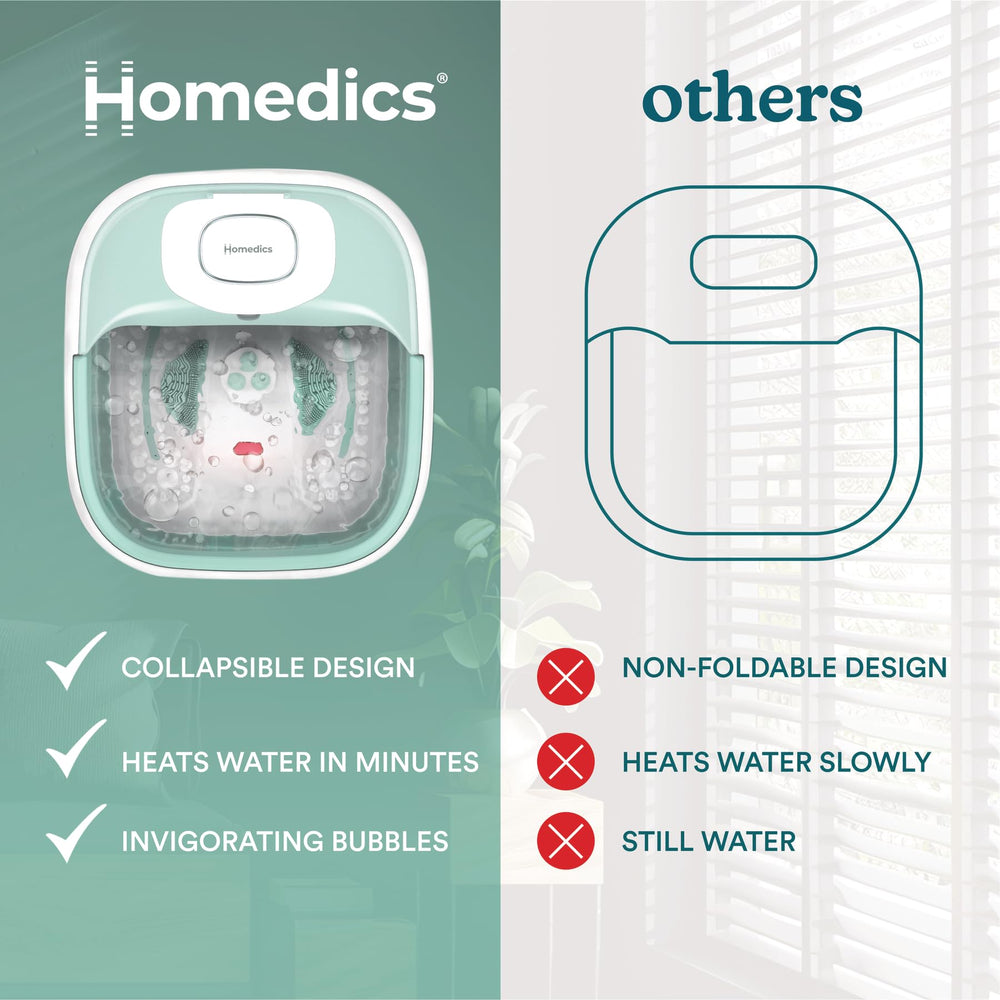 HoMedics Smart Space Elite Footbath safety-lock system prevents folding during use.