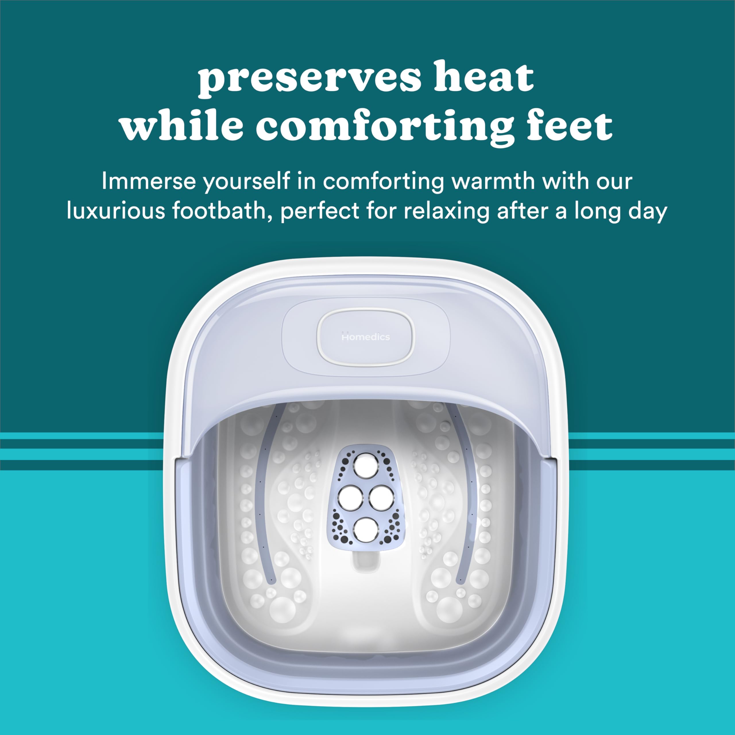 HoMedics footbath in use with bath salts safely