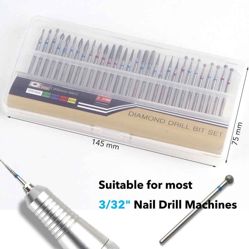 Homeet easy-to-assemble nail drill bits for quick setup.