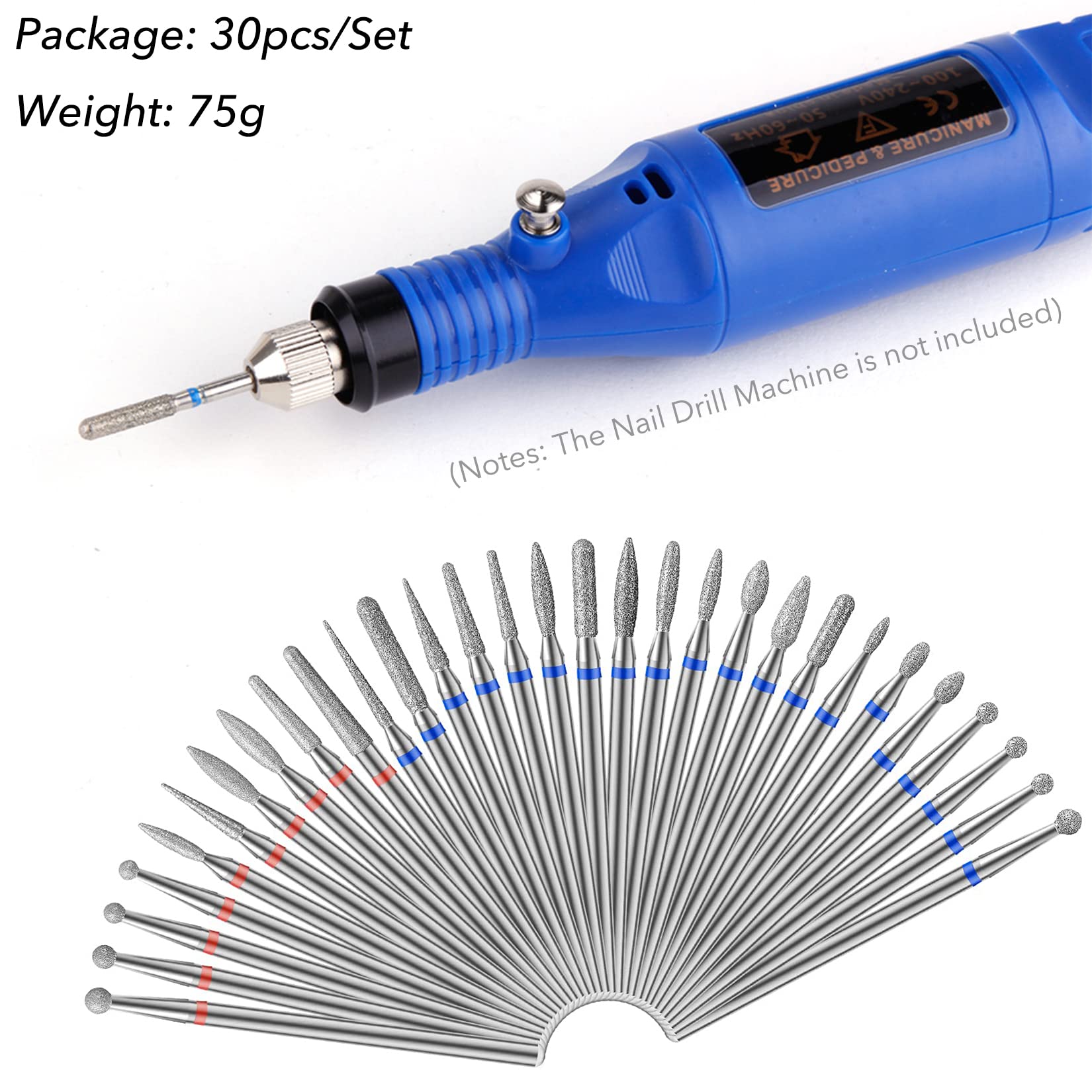 Homeet universal diamond drill bit 2-35mm for precise shaping and filing.