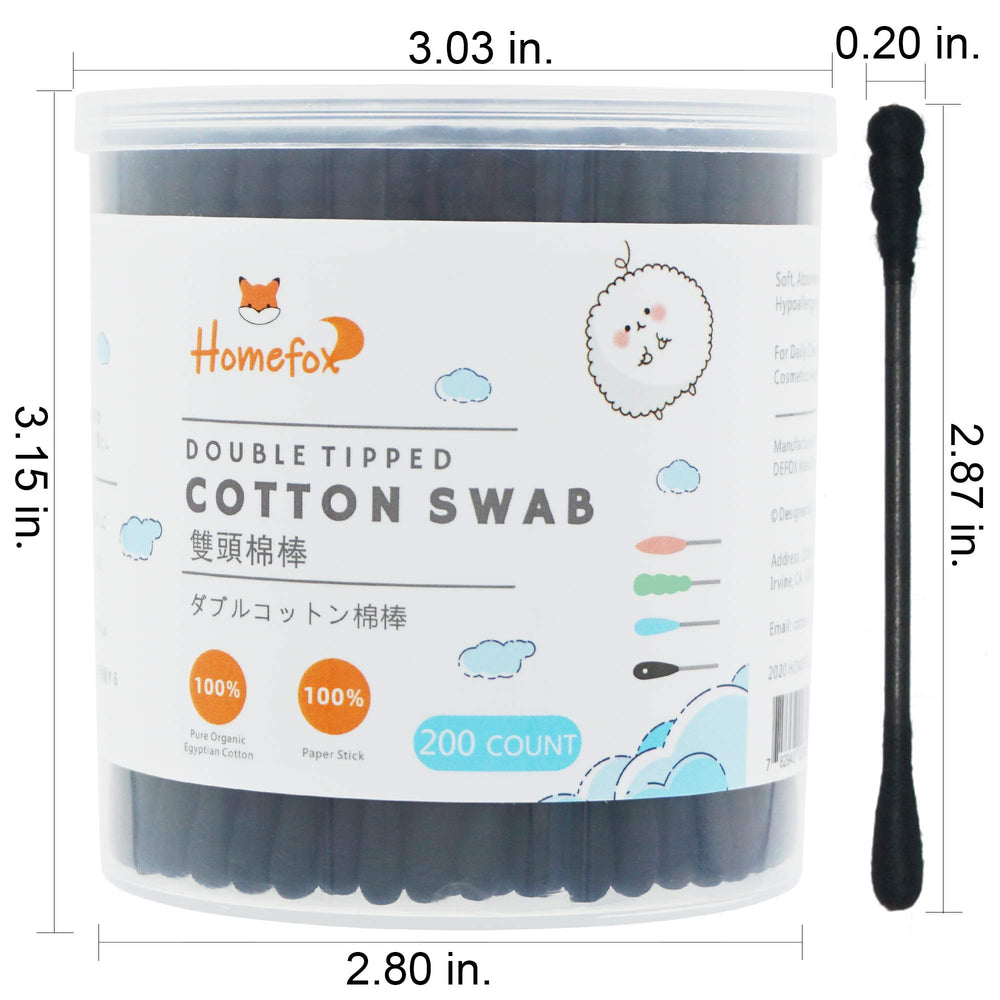 HOMEFOX 800-count organic cotton buds in protective boxes