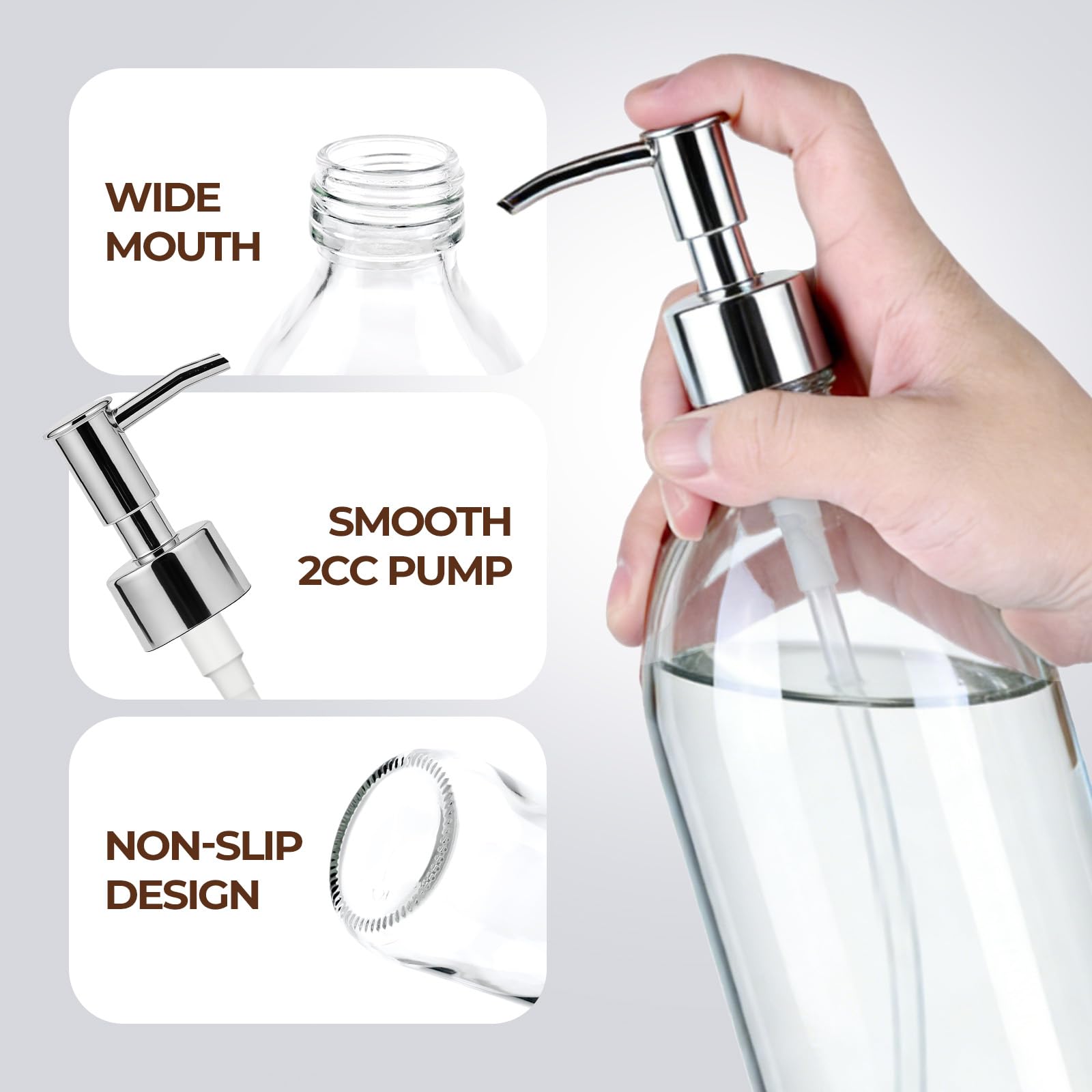 HomePicker leakproof design keeps bathroom and kitchen counters dry