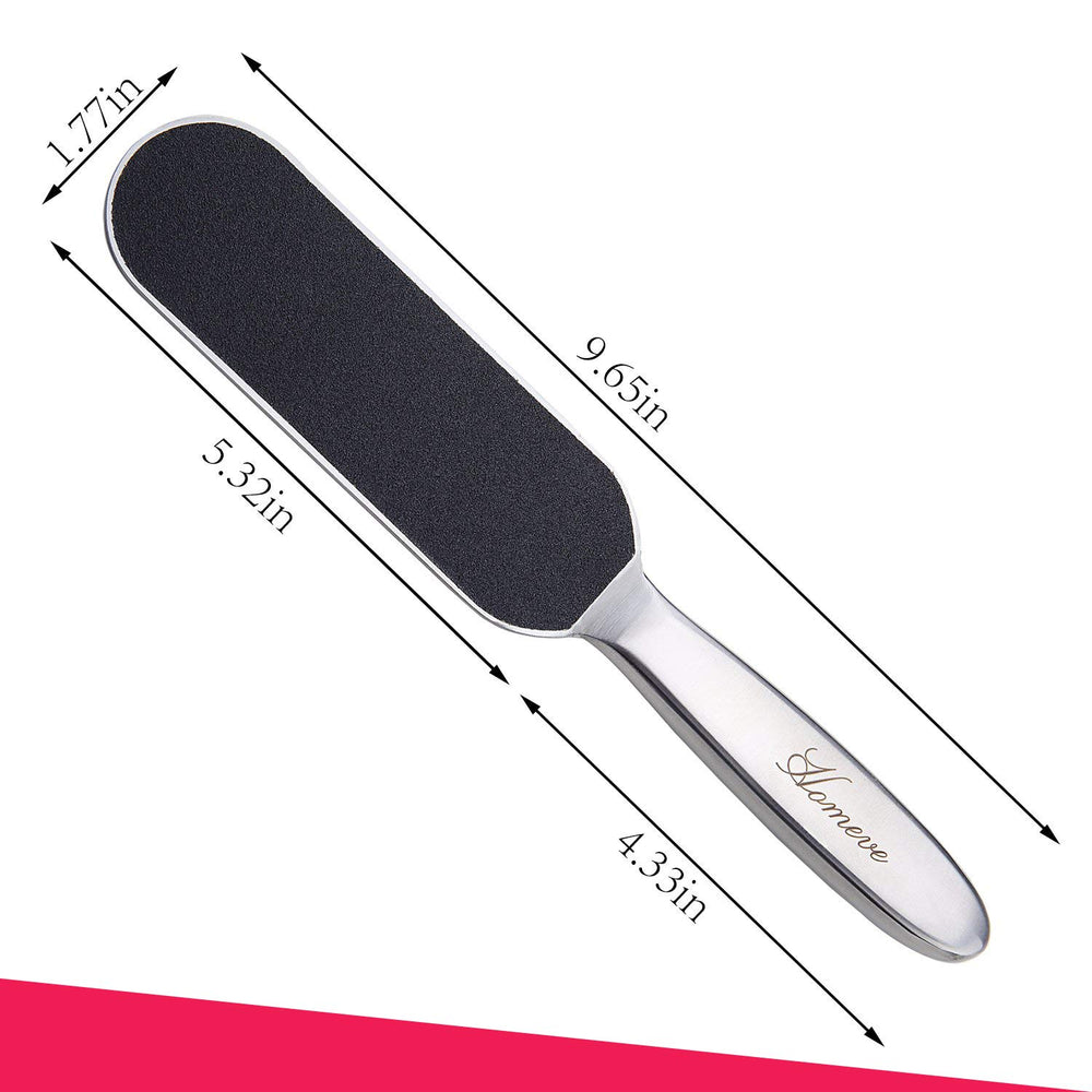 Homeve stainless steel handle offers ergonomic grip for comfortable pedicure sessions