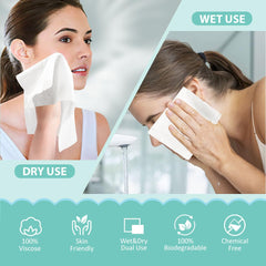 HOMEXCEL biodegradable face towels made from natural fiber for sensitive skin.