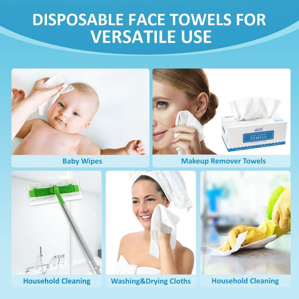 HOMEXCEL face towels size 7.87 inches square for compact travel