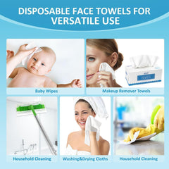 HOMEXCEL face towels size 7.87 inches square for compact travel