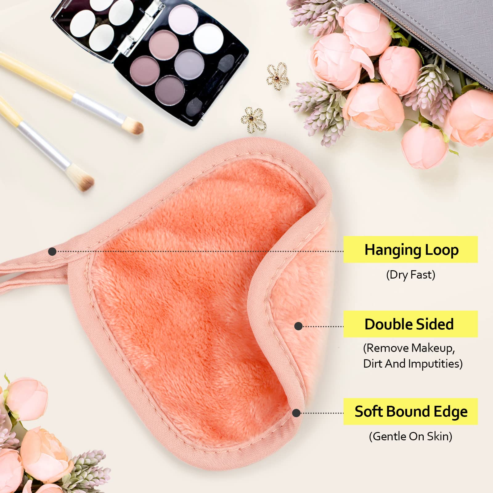 Paños de doble cara HOMEXCEL rosa, limpieza profunda y exfoliación suave.