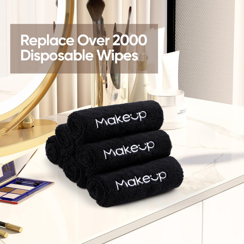 HOMEXCEL reusable washcloths six-pack for daily makeup removal