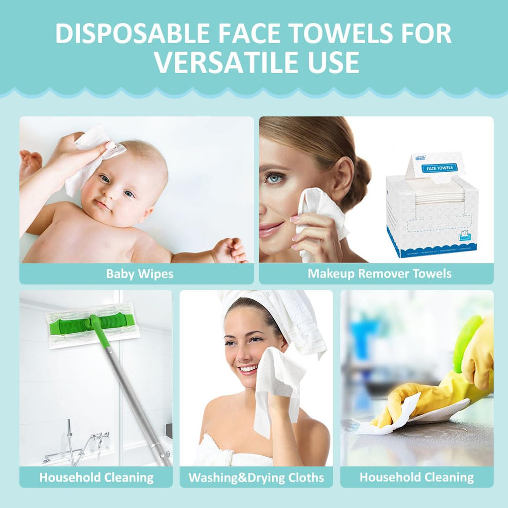 HOMEXCEL travel-friendly face towels box for quick touch-ups on the go.