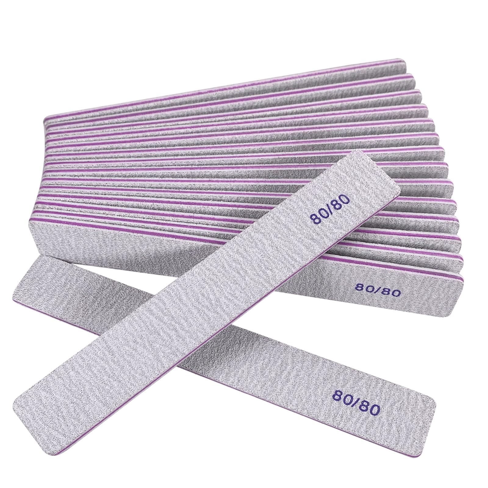 HomeyEra 80/80 grit nail files in a 12-pack for fast shaping of thick nails
