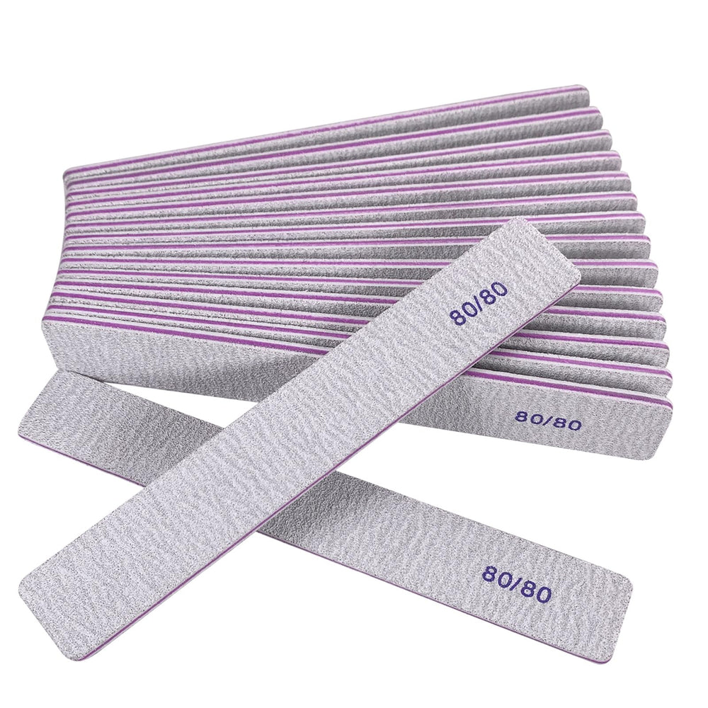 HomeyEra 80/80 grit nail files in a 12-pack for fast shaping of thick nails