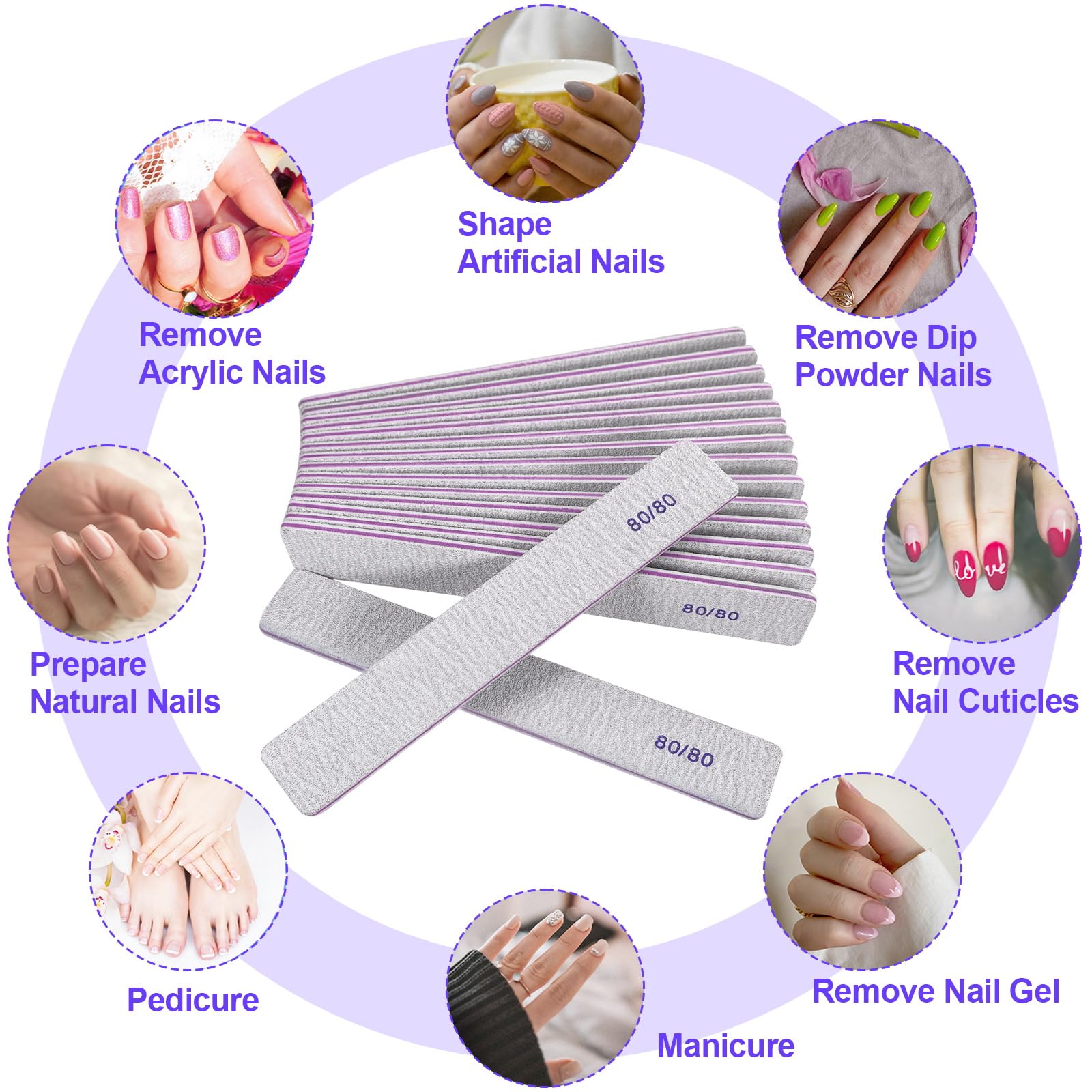 HomeyEra nail file ideal for acrylic and gel nails during shaping