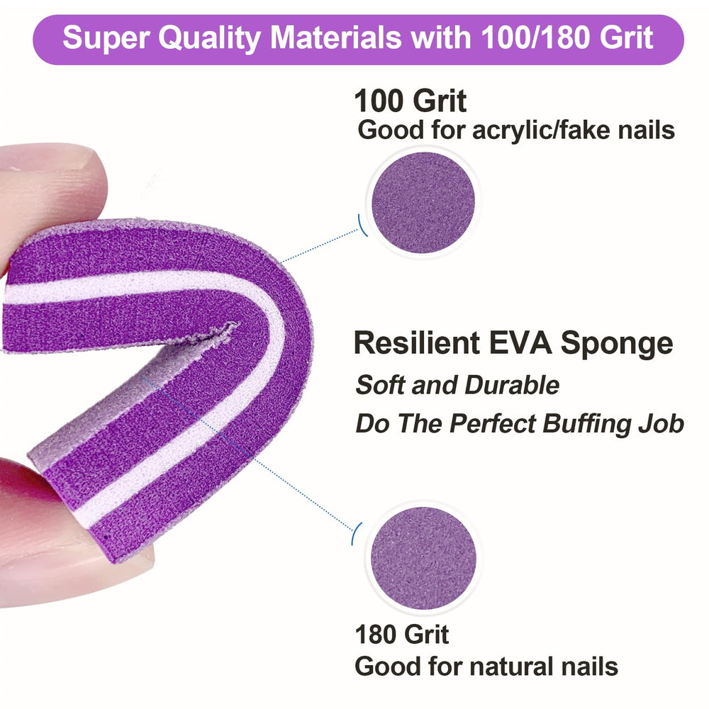 HomeyEra buffer block in use on natural nails before polish