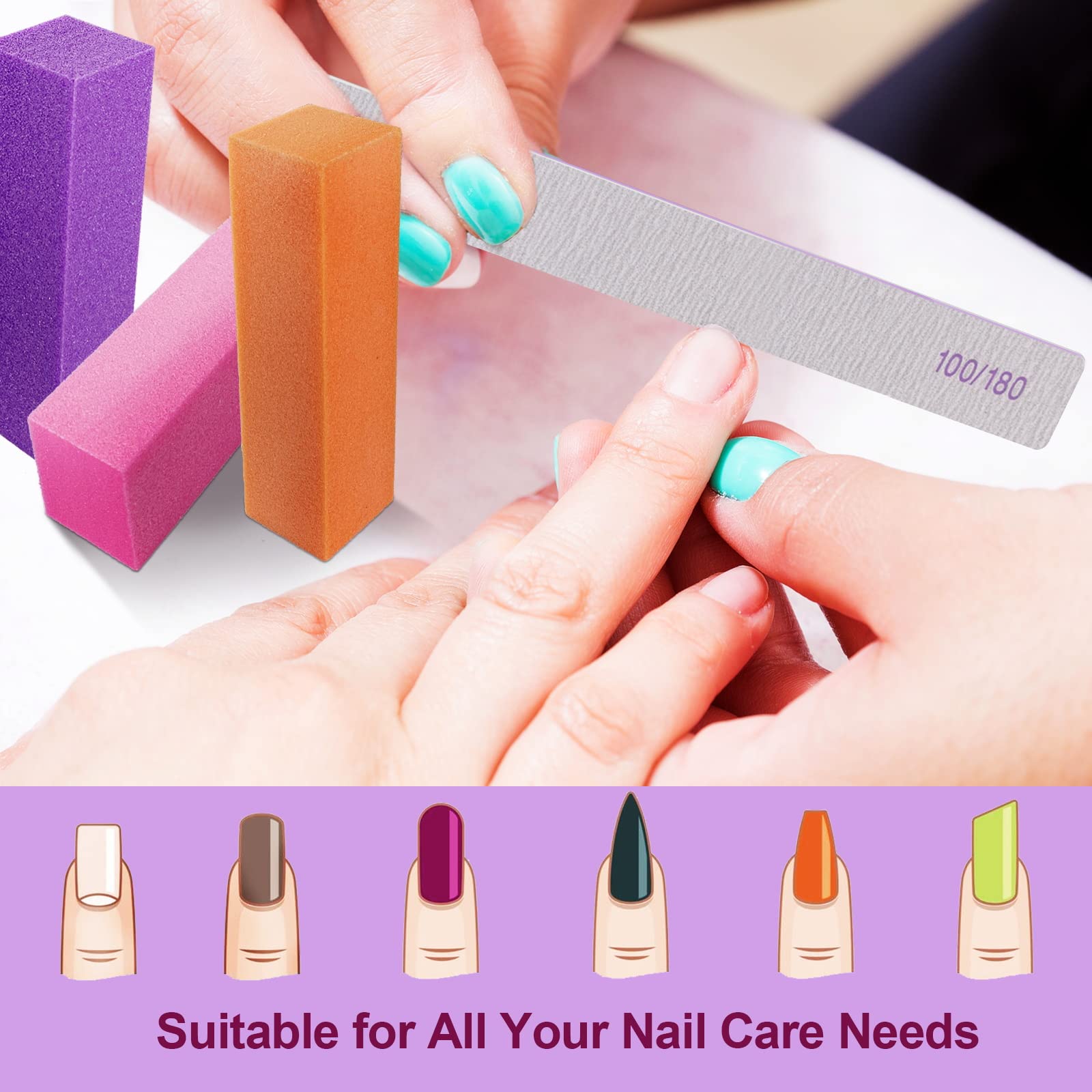 HomeyEra nail buffer block color assortment for versatile buffing