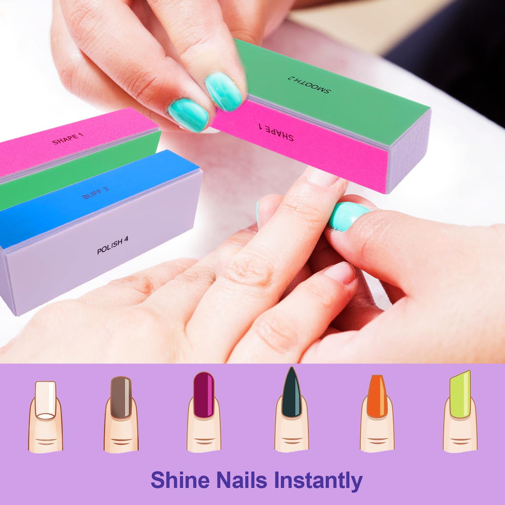 HomeyEra nail buffer block green side smooths nails for a silky base