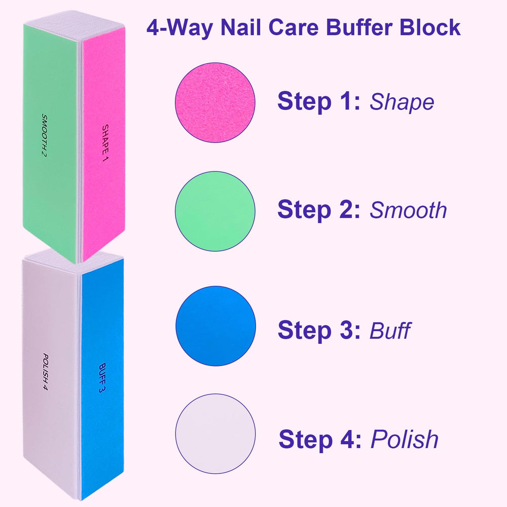 HomeyEra four-pack buffer blocks for salon or home nail care