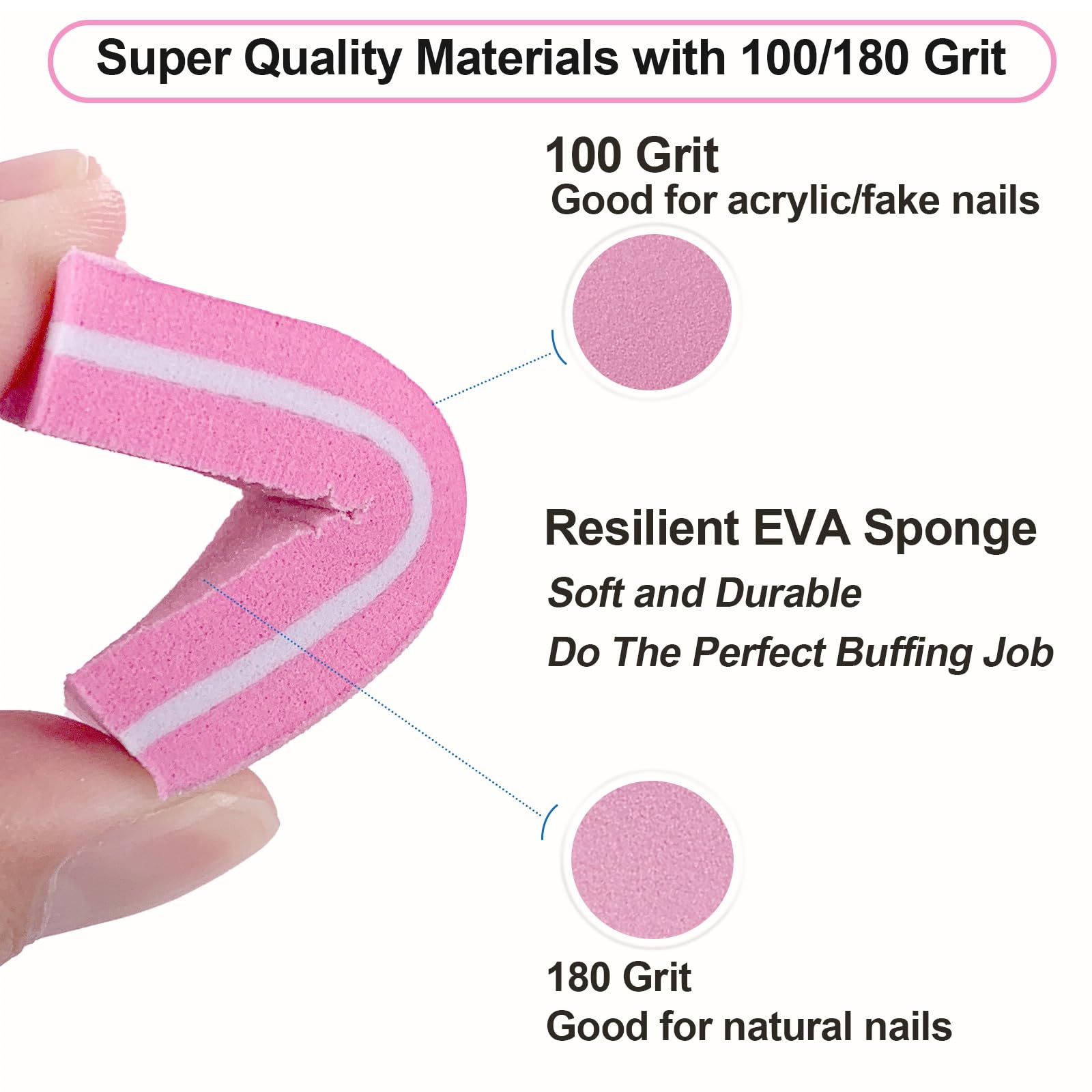 Edge-smoothed effect of HomeyEra pink buffer showing refined nail edges.