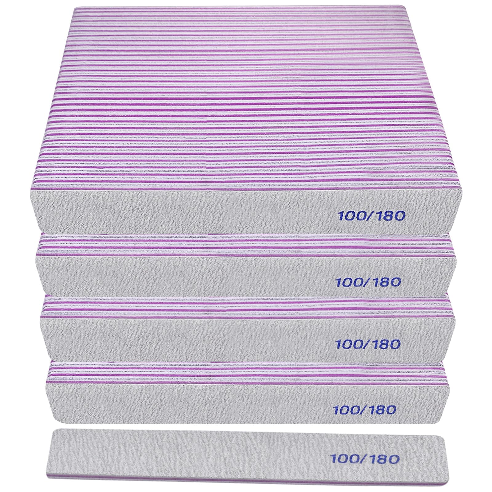 HomeyEra nail file set with 100/180 grit double-sided for quick shaping and buffing