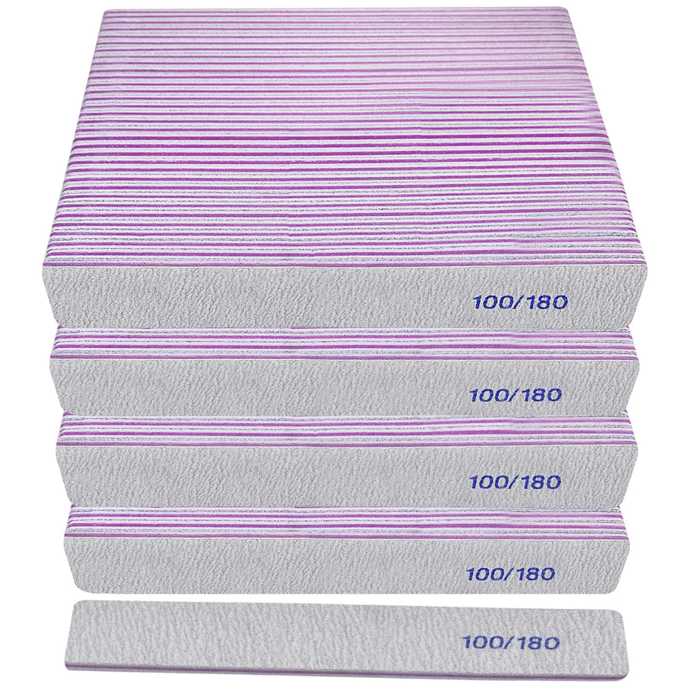 HomeyEra nail file set with 100/180 grit double-sided for quick shaping and buffing